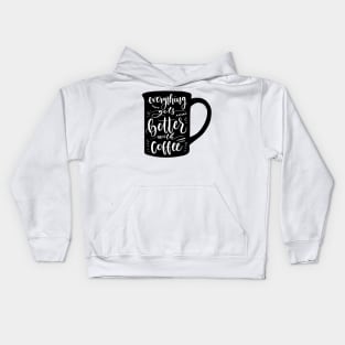 Quoted Coffee Gifts for Coffee Caffeine Lovers Kids Hoodie